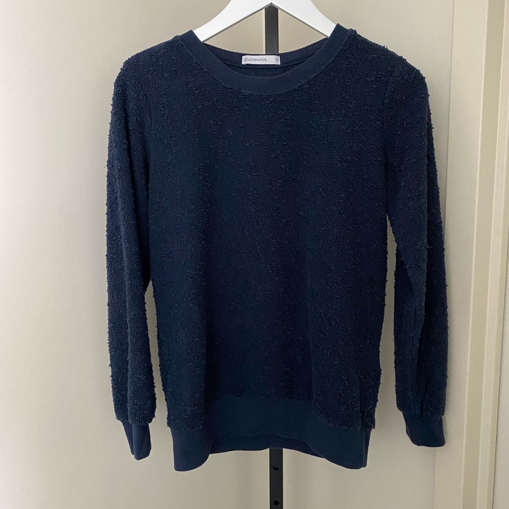 Alternative Apparel Navy Boucle Sweatshirt